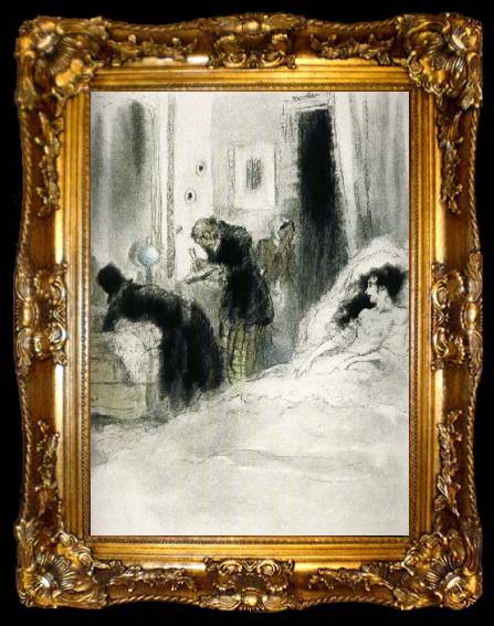 framed  Louis Lcart Dying, ta009-2